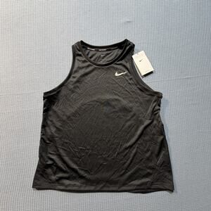 Nike Swoosh Sleevless top Women Sz M Black Brand New